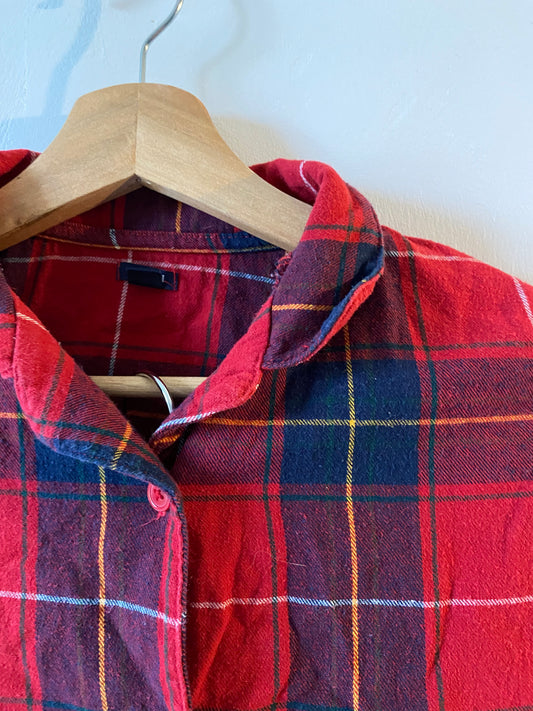 10 ans – Pyjama à carreaux rouge effet flanelle – Kiabi