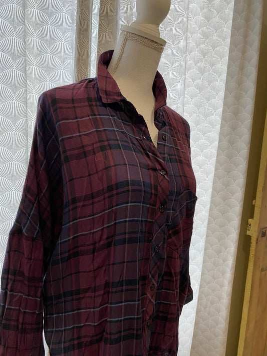 Chemise à carreaux prune – Promod – M