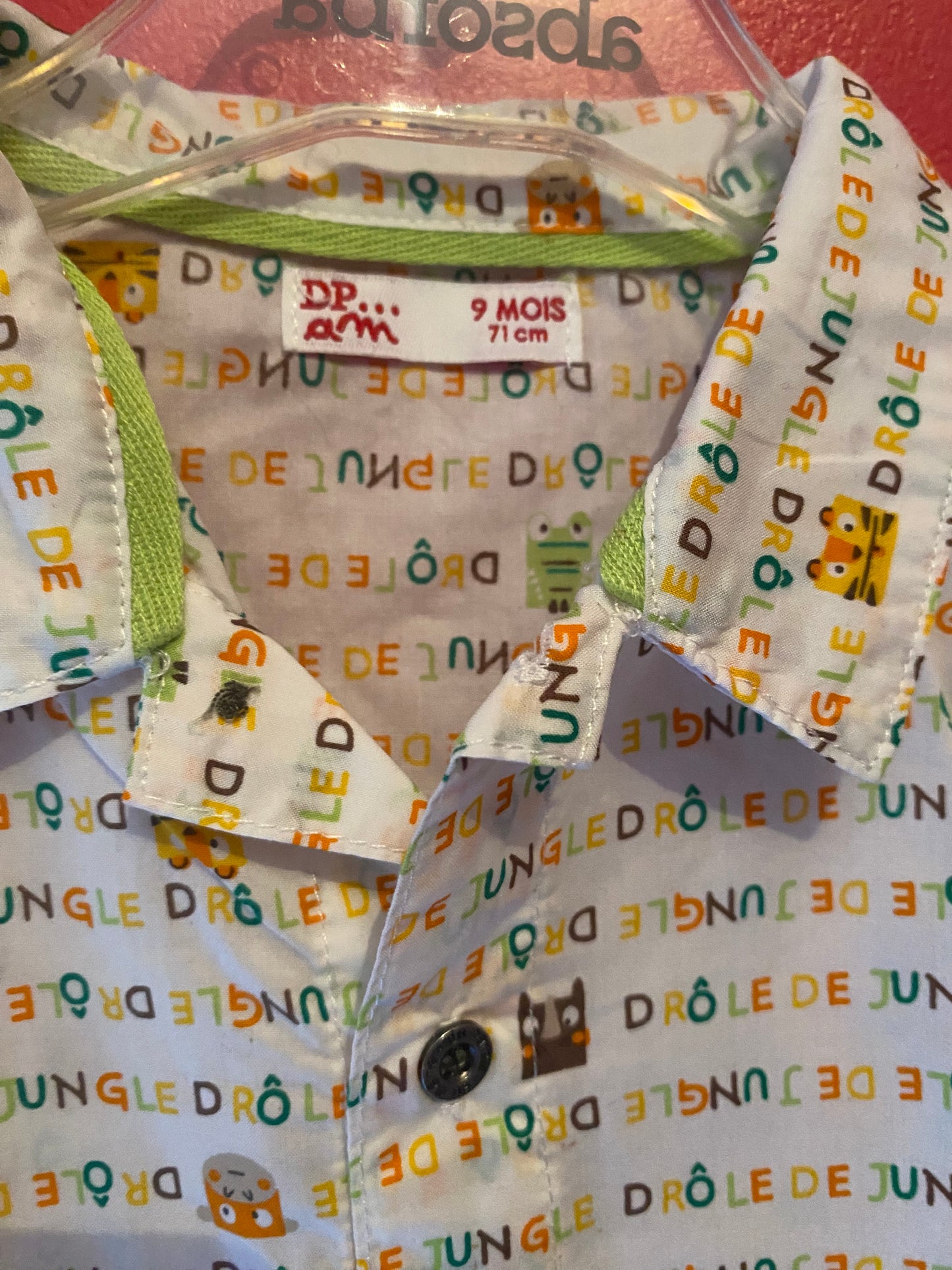 Chemise blanche à écritures colorées – Du Pareil au Même – 9 mois