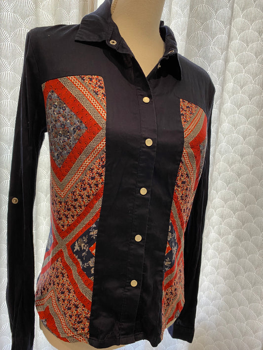 Chemise cintrée à boutons pression – Naf Naf – 38/40