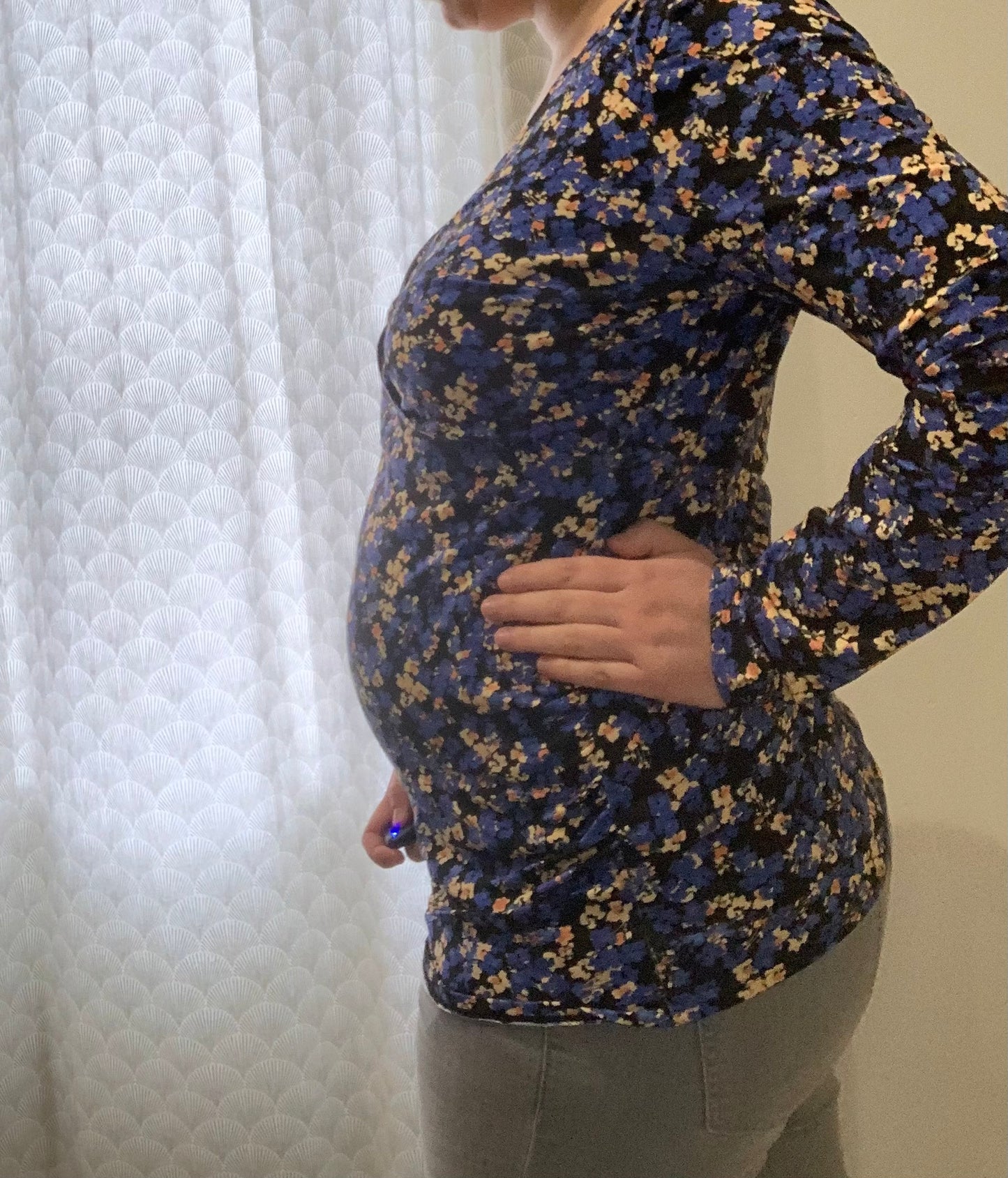 Haut a fleurs XL