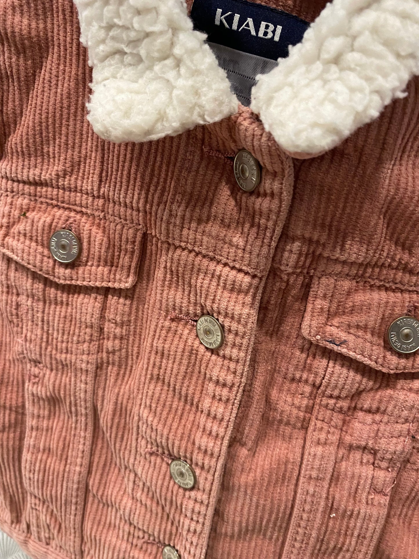 Veste en velours côtelé rose – 5 ans – Kiabi
