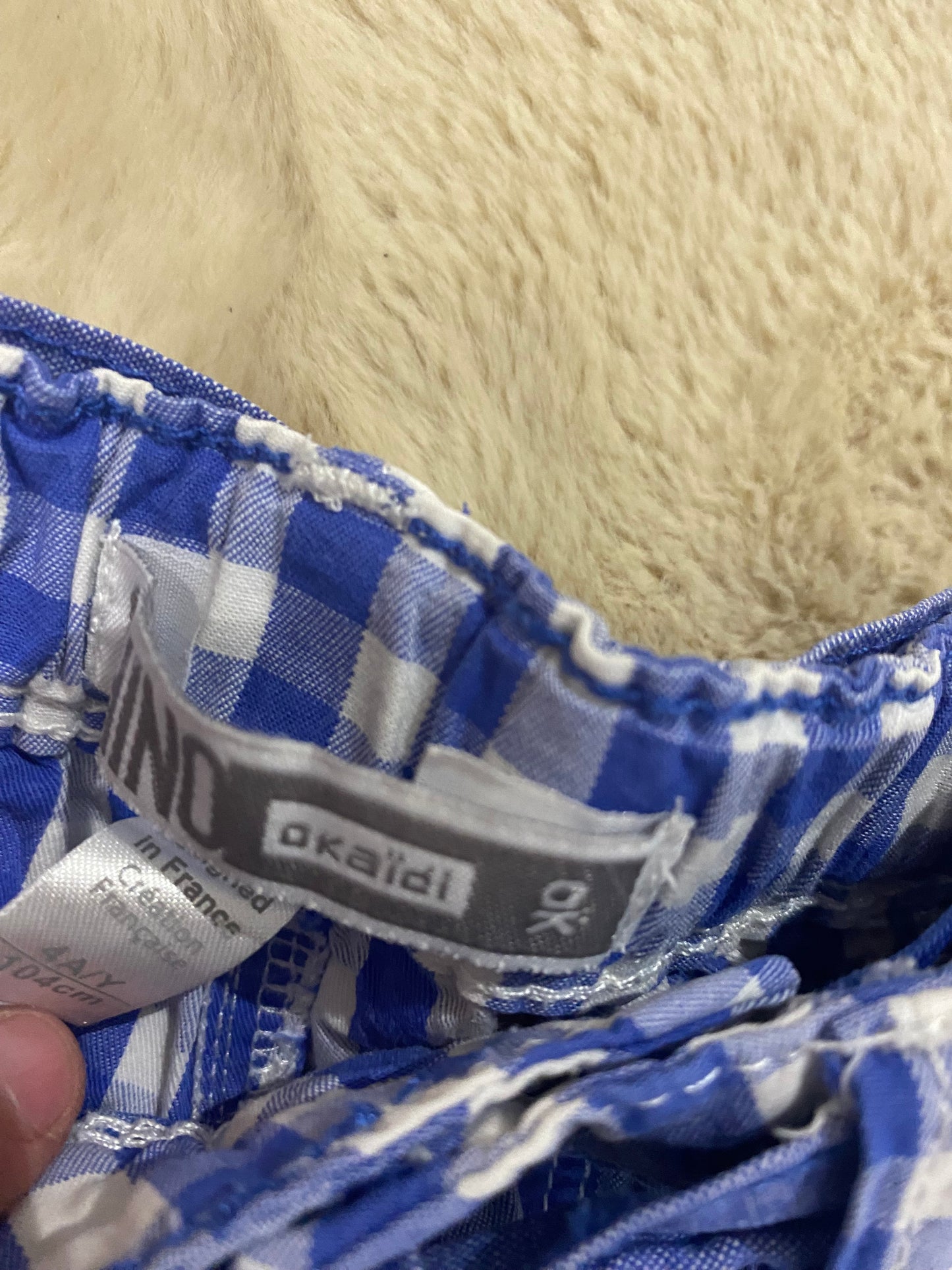Short à carreaux 4 ans