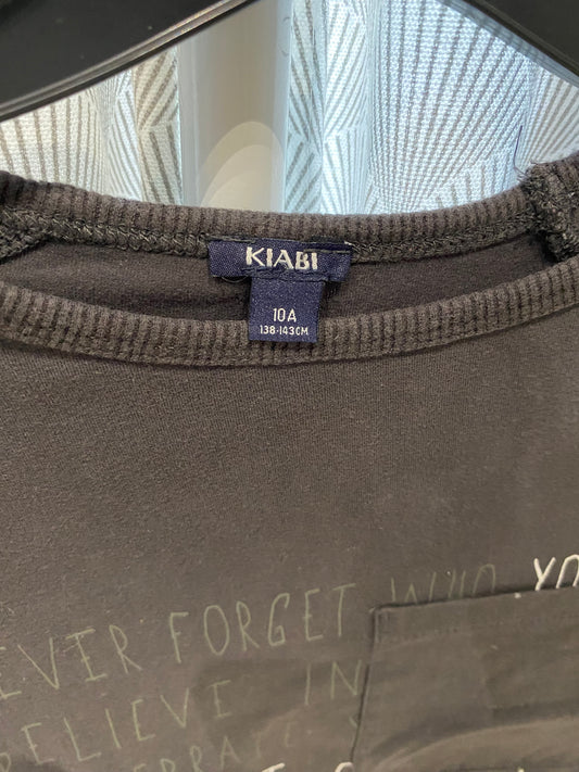 T-shirt anthracite manches longues – 10 ans – Kiabi