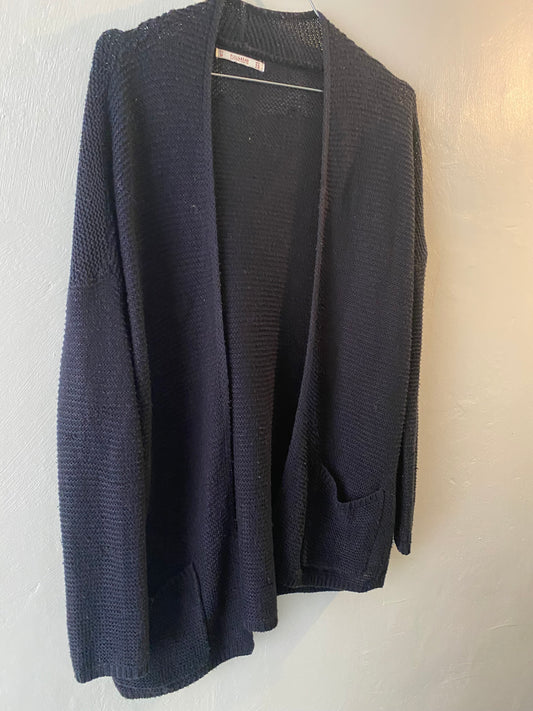 Gilet mi-long marine – Pull&Bear – Taille 38