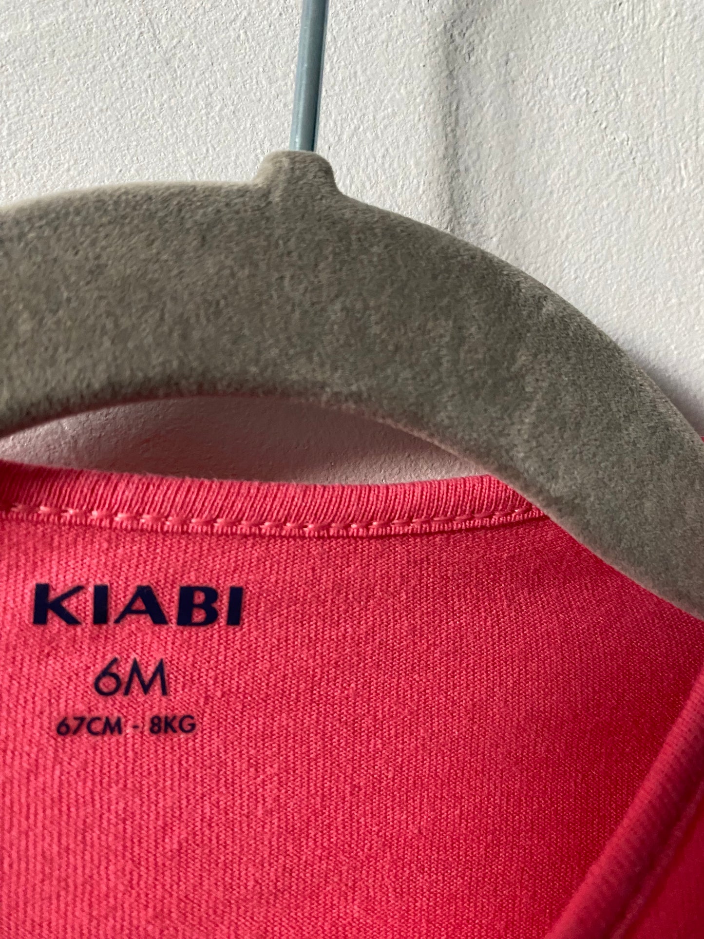 T-shirt manches longues rose "Amor" Kiabi - 6 mois (67 cm)