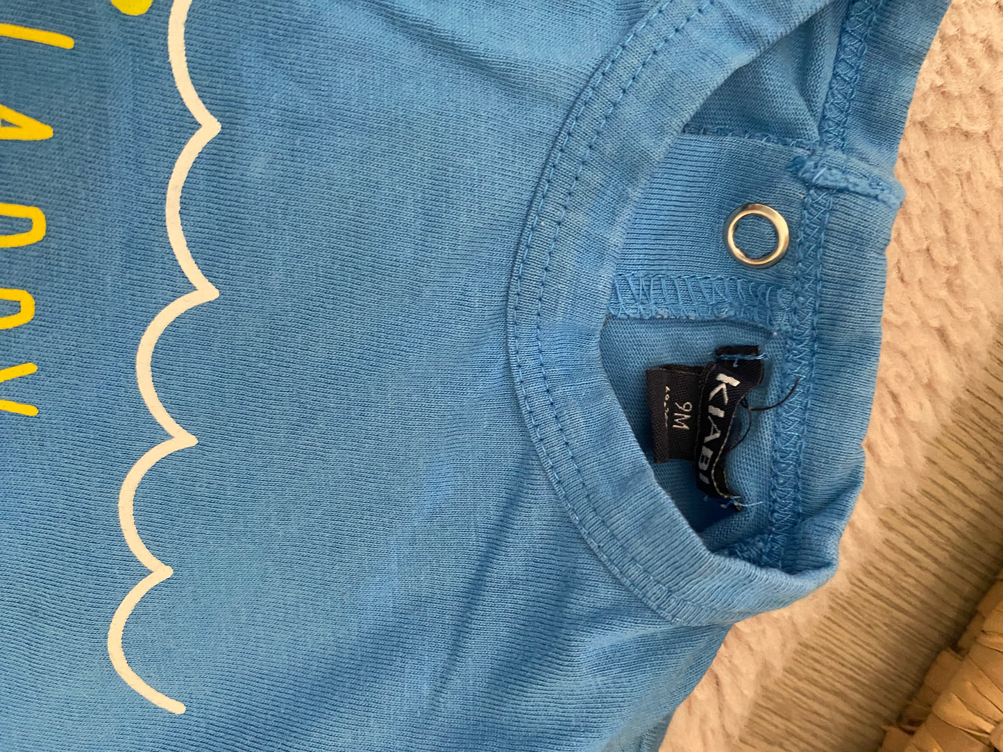 💙 Pyjama léger bleu – Kiabi – 9 mois – ouverture dos
