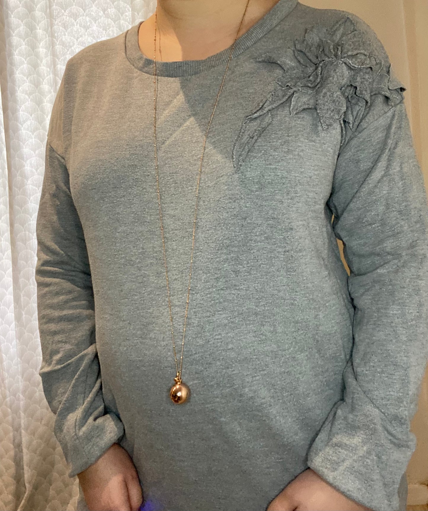Robe grise chaude L