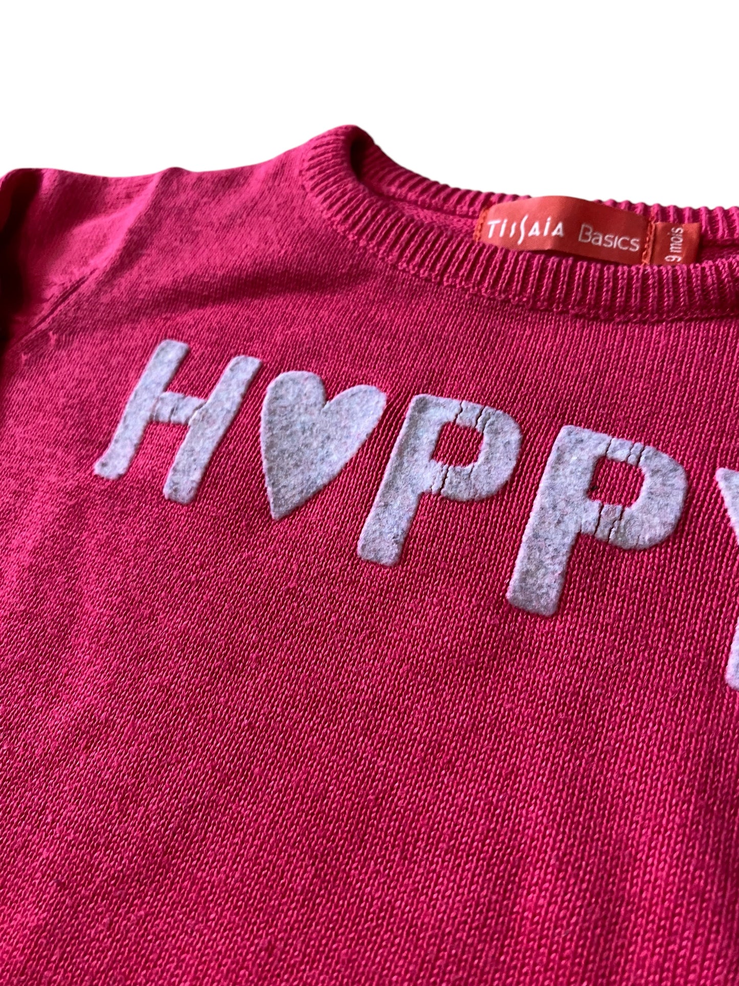 Pull fuschia 9 mois