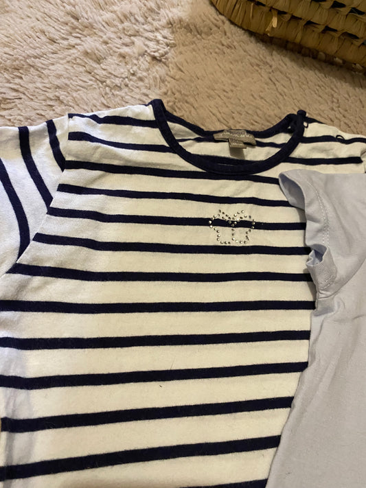 👕 Lot 3 t-shirts bébé 24 mois – Kimbaloo – Très bon état