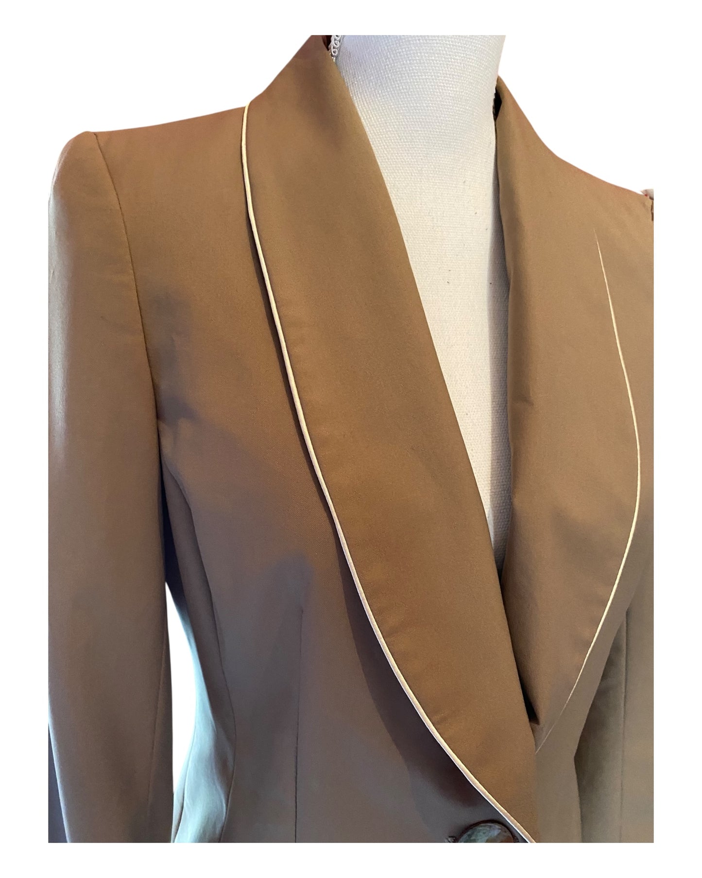 🧥 Veste blazer femme 42 – 1.2.3 Paris – marron couture beige – Neuve avec étiquette