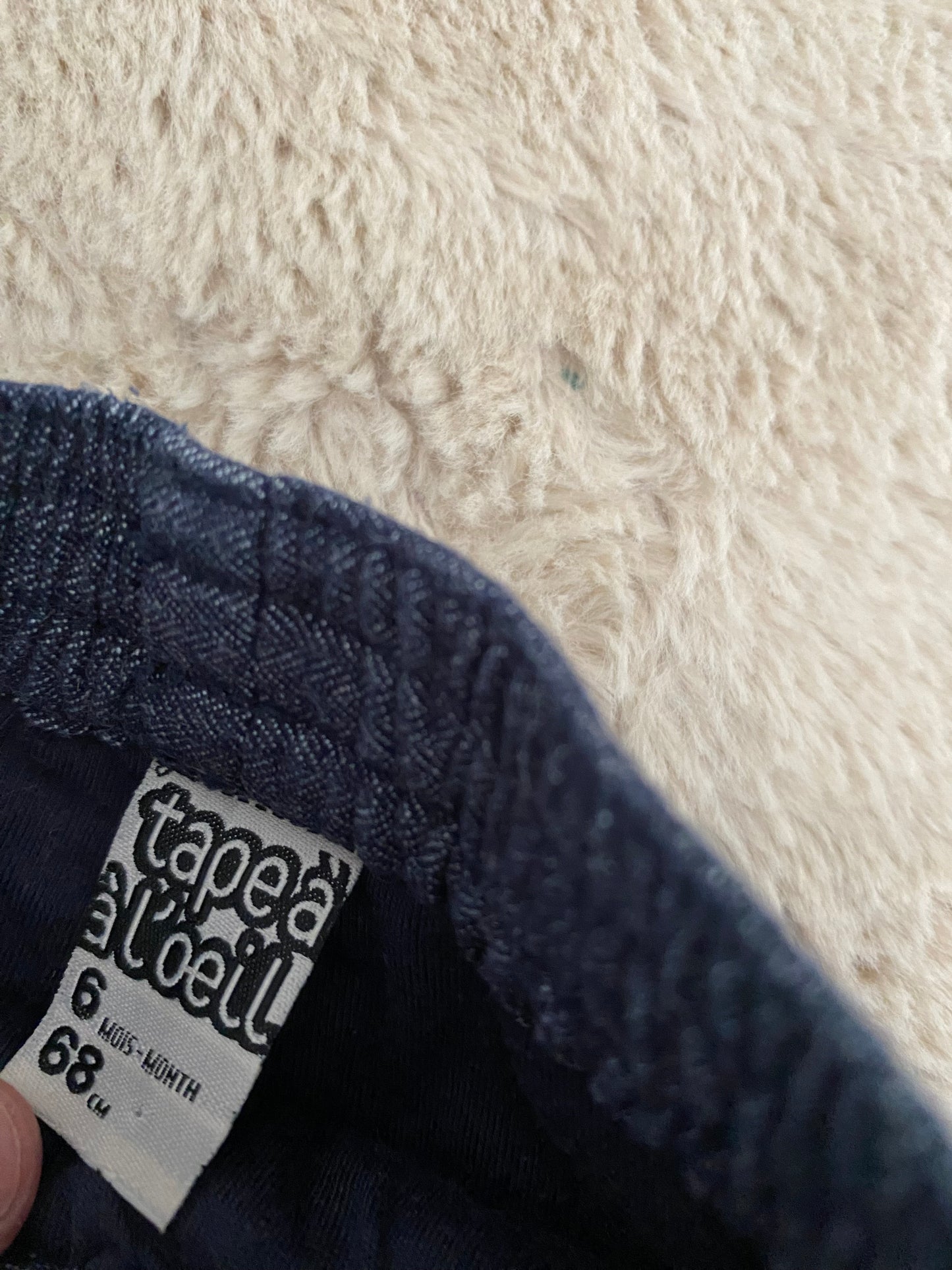 Pantalon gris bleu avec lien de serrage – taille 6 mois – Tape à l’Œil 👶🩶