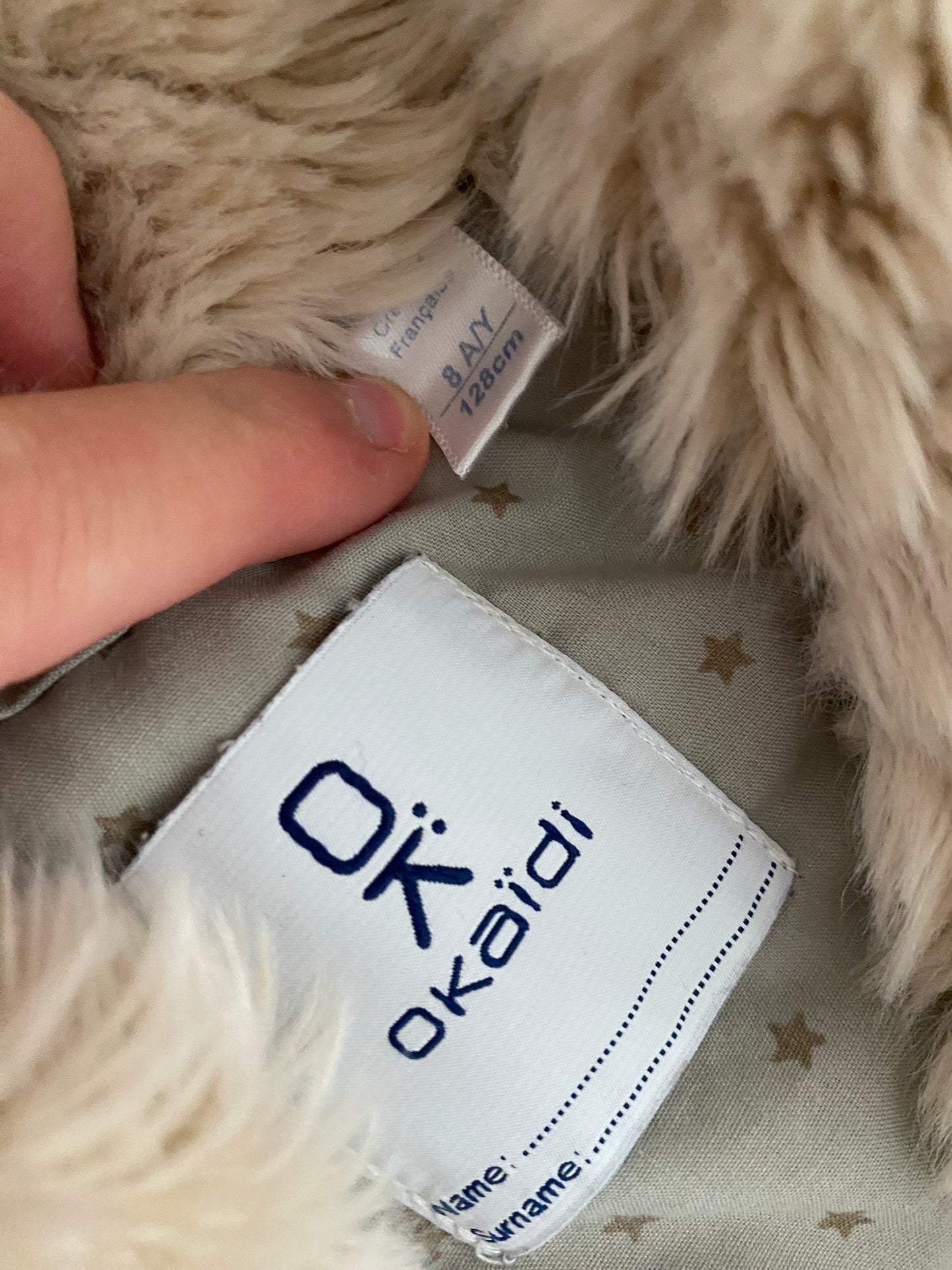 🐻 Gilet sans manches moumoute – Okaïdi – 8 ans