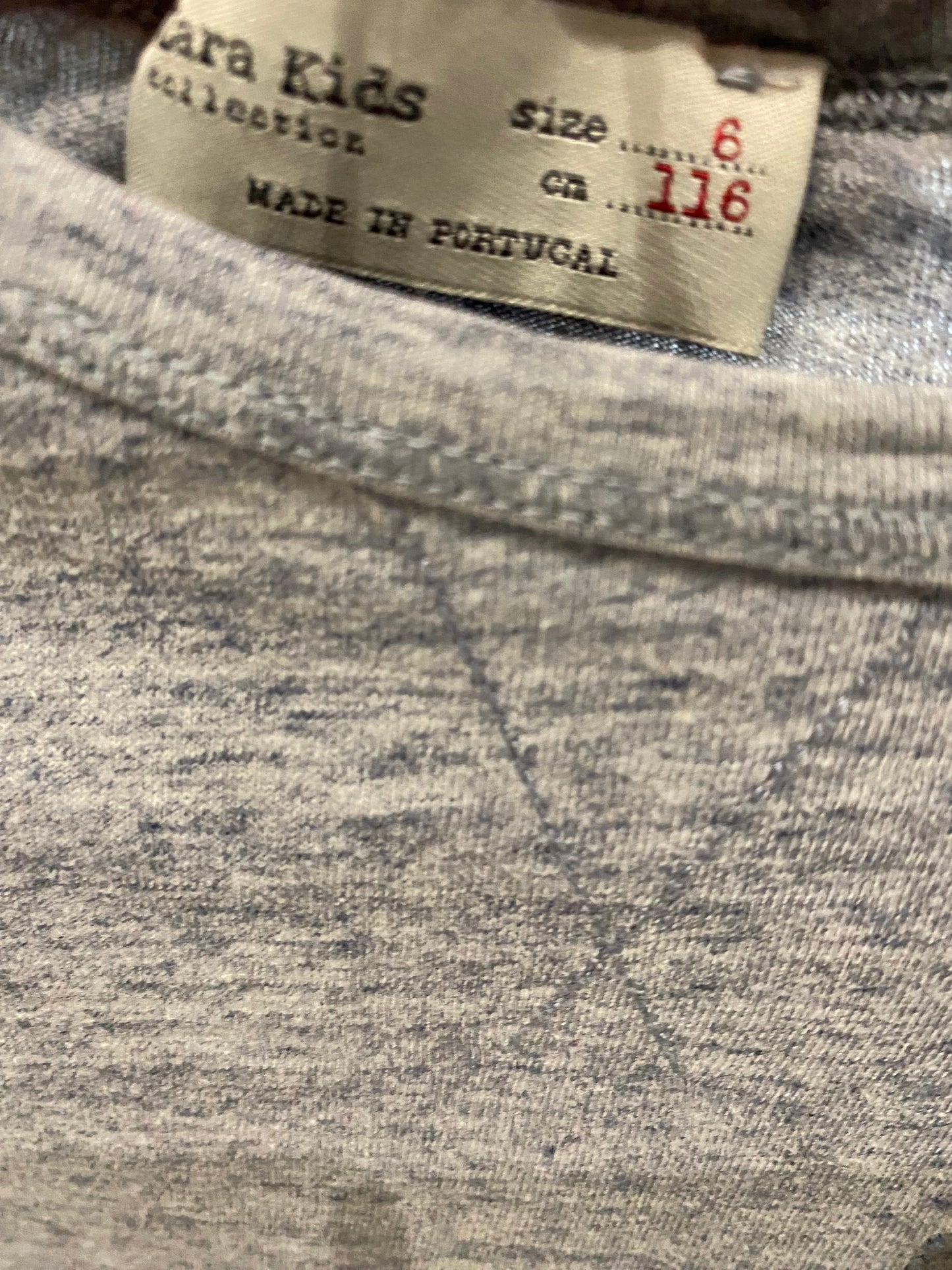 T-shirt gris manches longues basique – 6 ans – Zara
