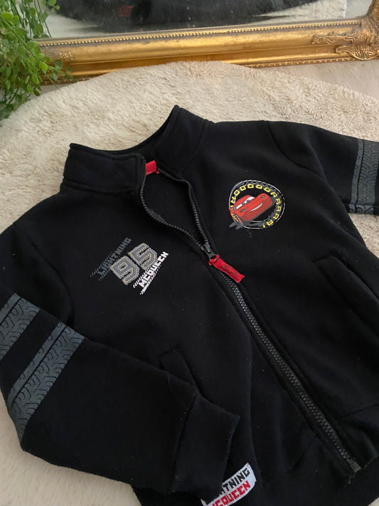 Gilet Cars zippé noir – 6 ans