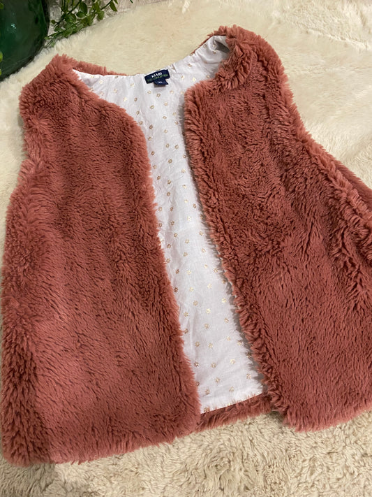 Gilet fausse fourrure rose foncé – Kiabi – 8 ans 💗🧸