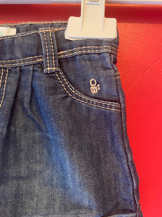 Short long en jean léger – Obaïbi – 18 mois