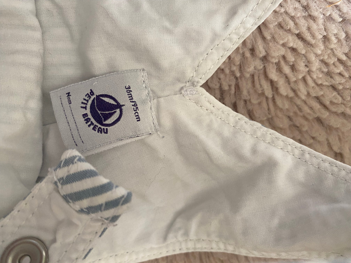 💙 Salopette bleu rayé – Petit Bateau – 36 mois
