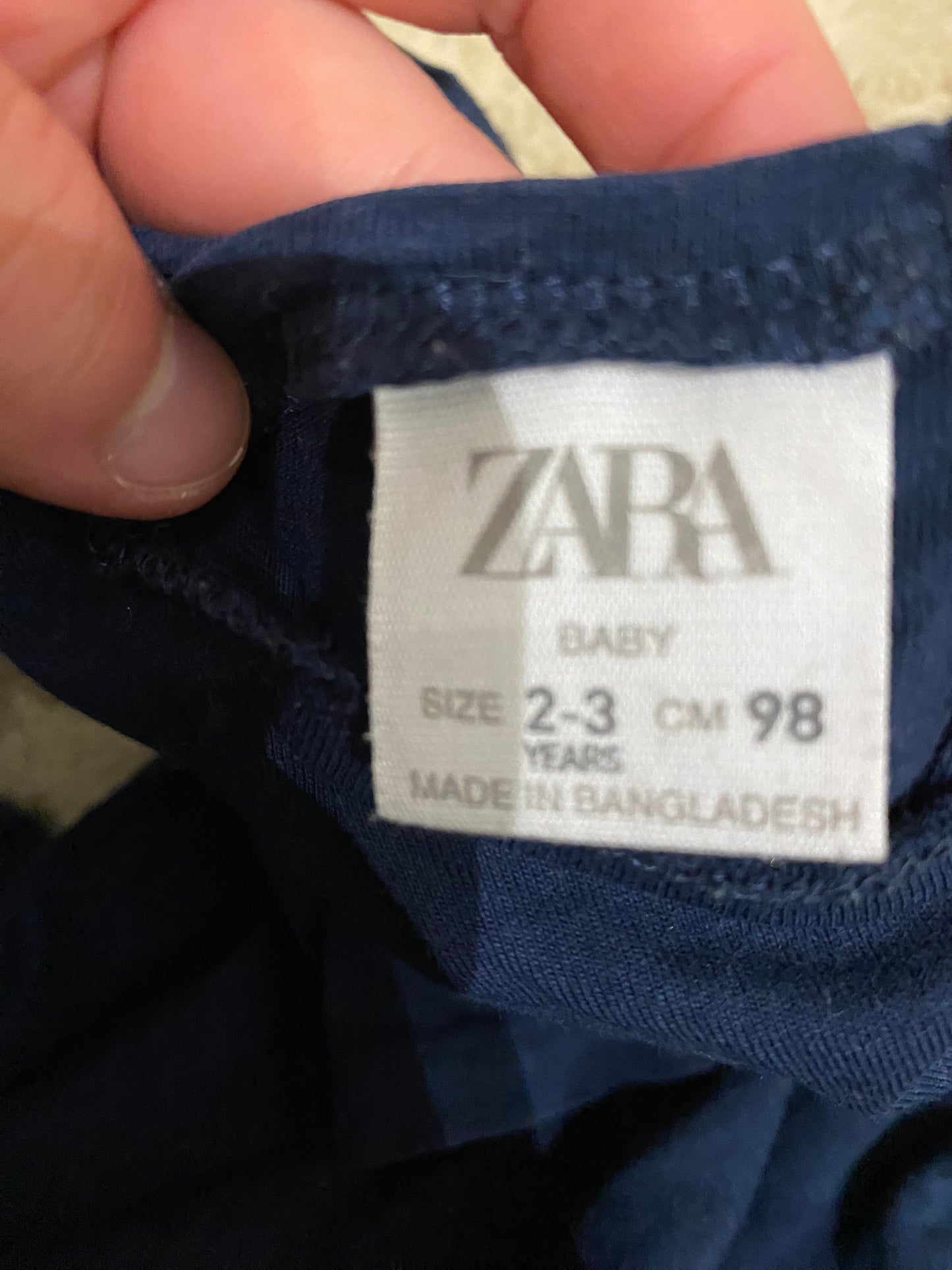 Haut marine évasé – Zara – 2/3 ans