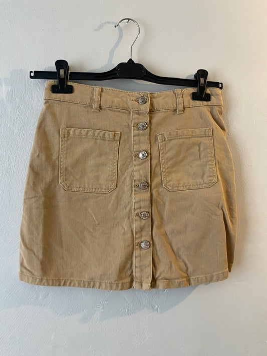 jupe beige – boutons devant – taille 36 – denim & co