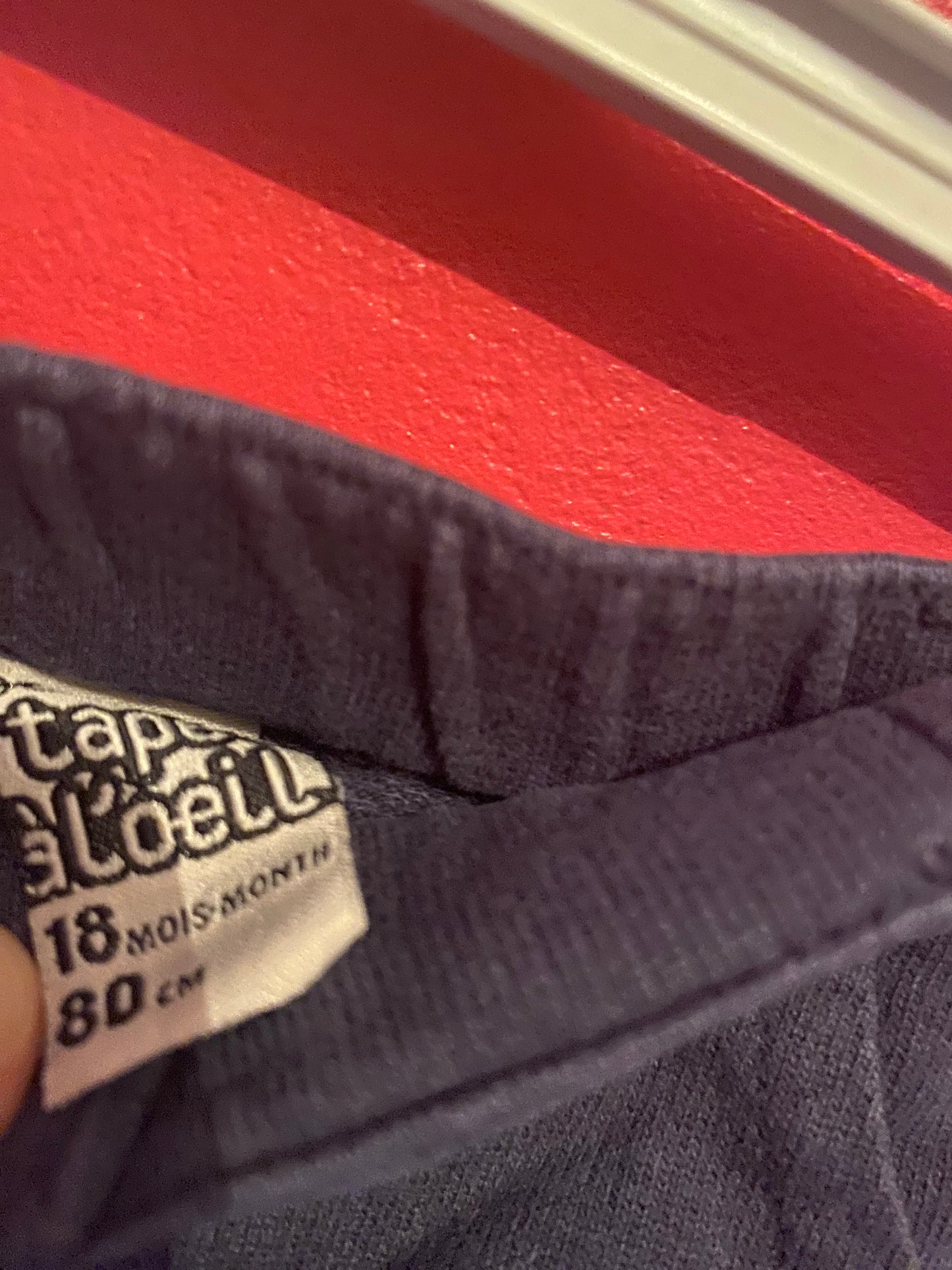Short bleu marine effet jogging – Tape à l’œil – 18 mois