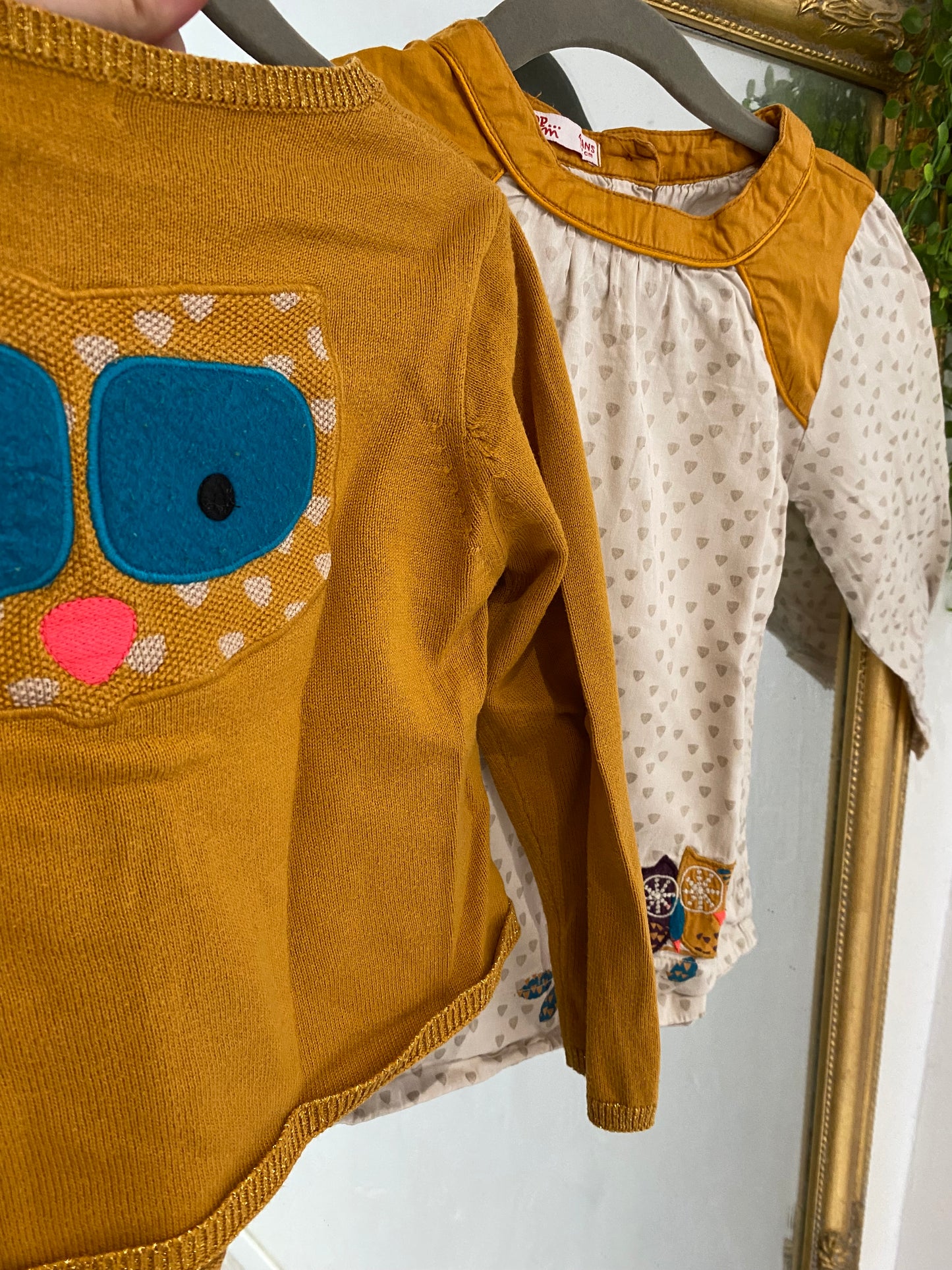 Ensemble jaune hibou 4 ans