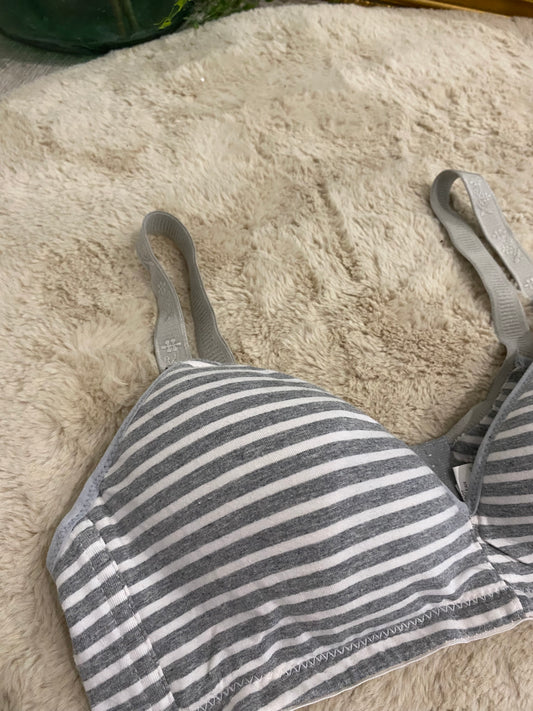 Soutien-gorge d’allaitement gris et blanc