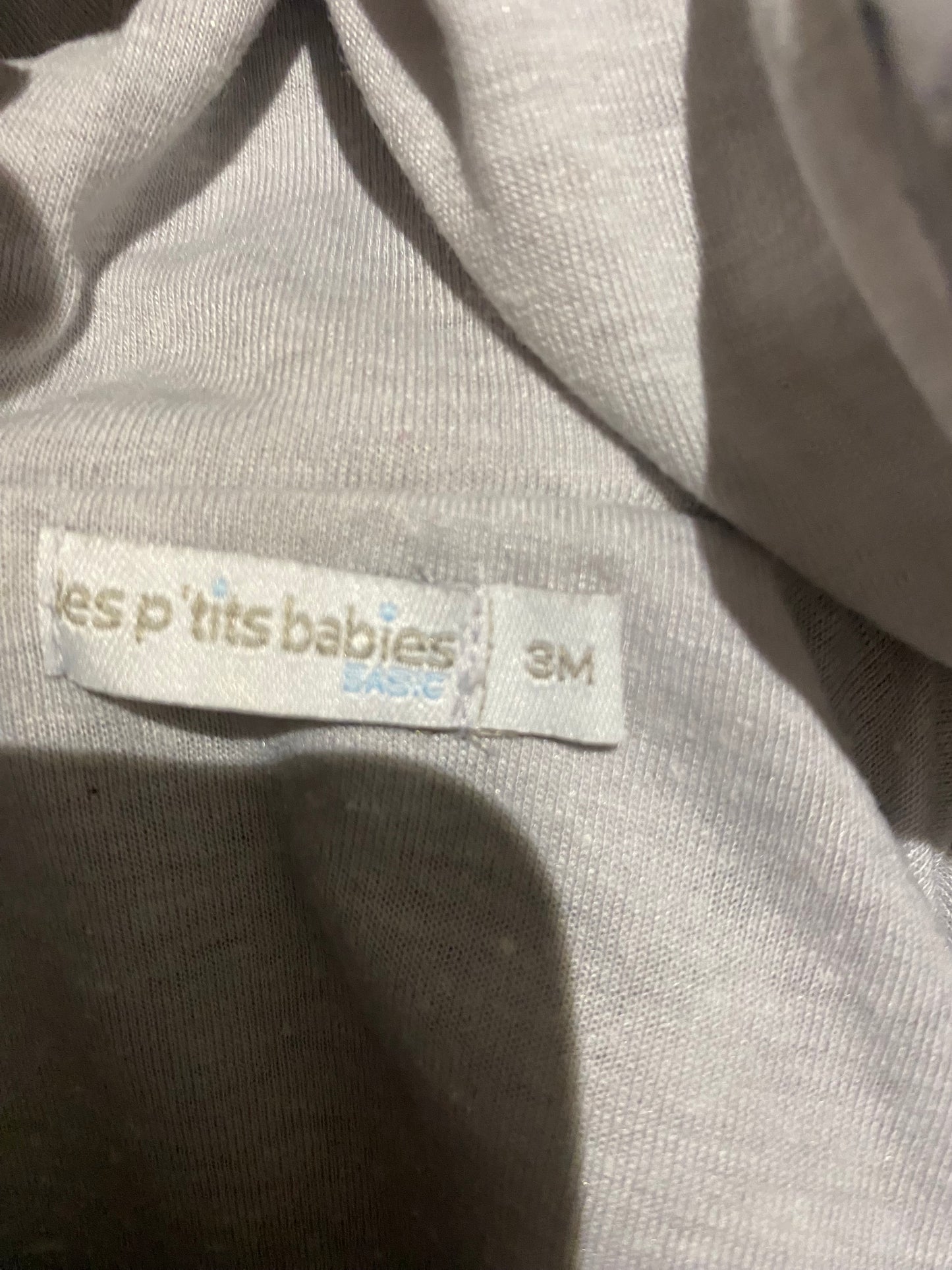 🤖 K-way gris coupe-vent motif robot – Les Petits Babies – 3 mois