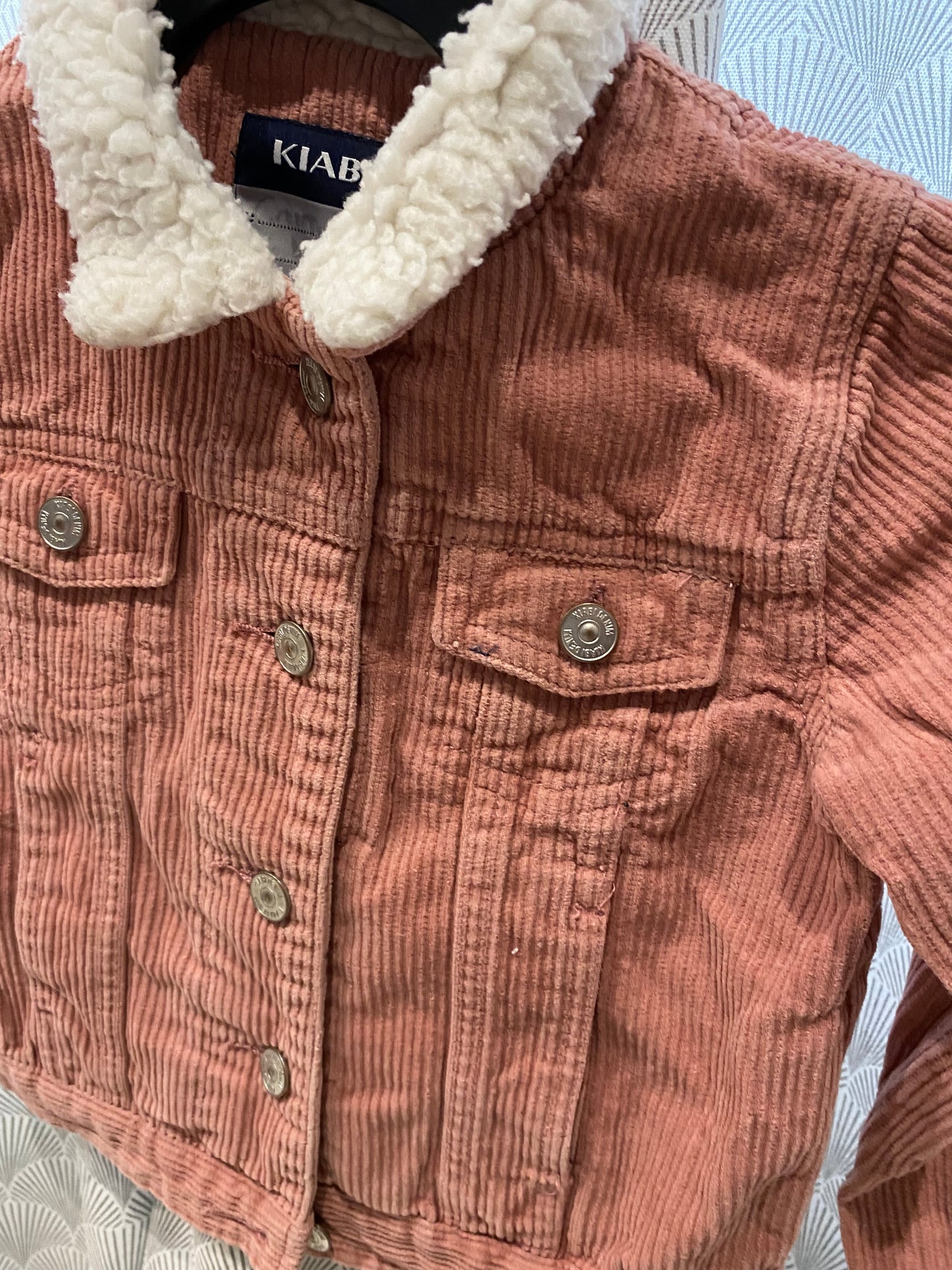 Veste en velours côtelé rose – 5 ans – Kiabi