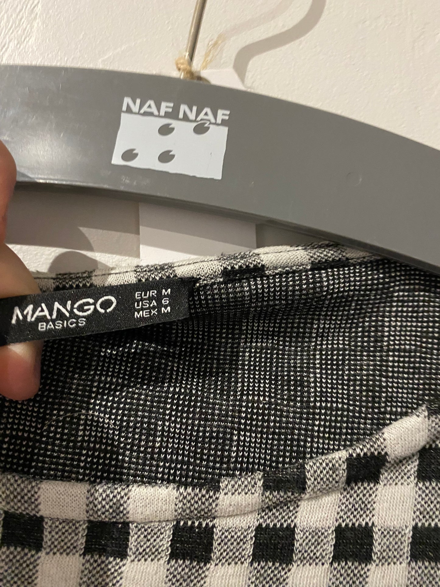 robe droite gris & blanc – Mango – taille M