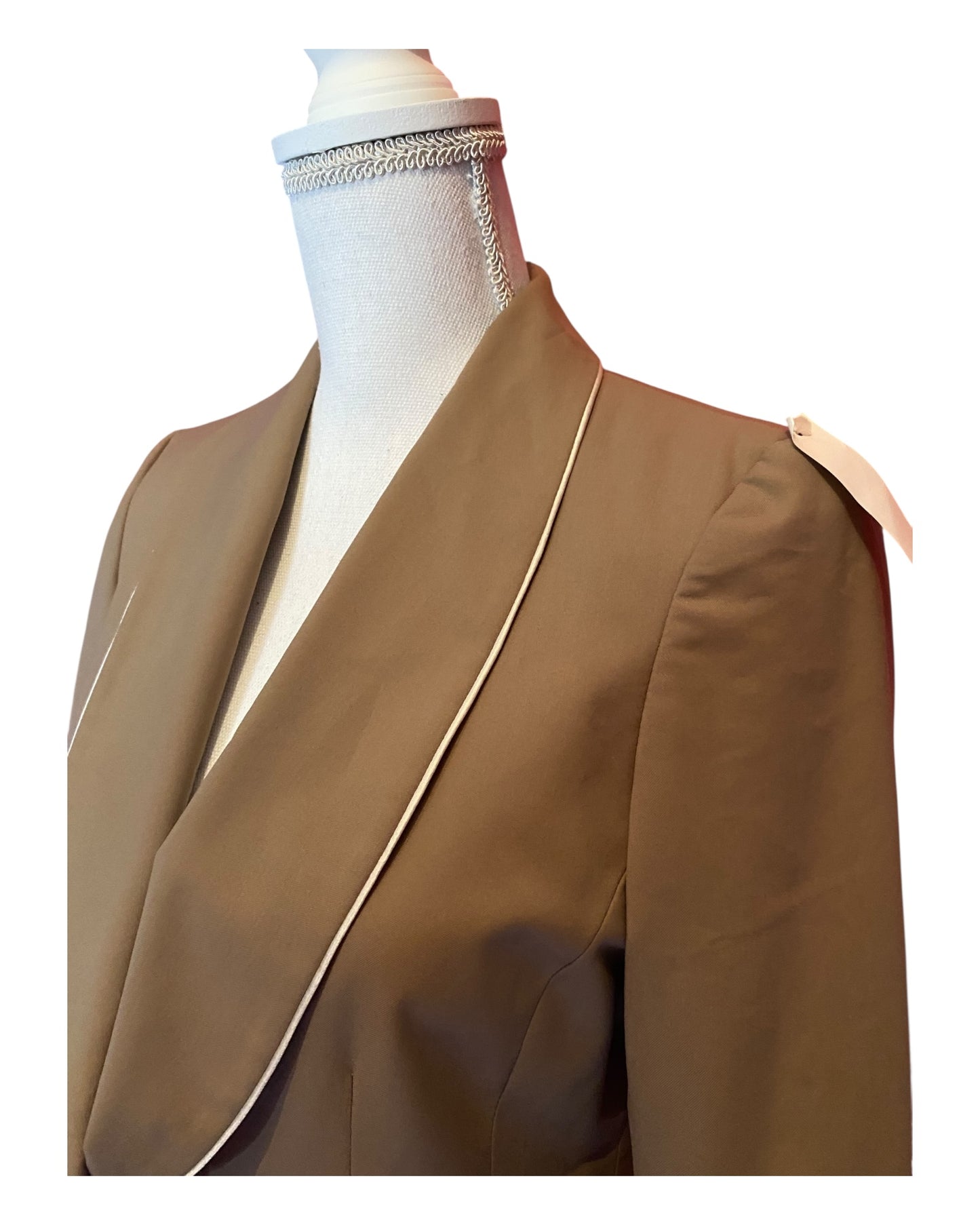 🧥 Veste blazer femme 42 – 1.2.3 Paris – marron couture beige – Neuve avec étiquette