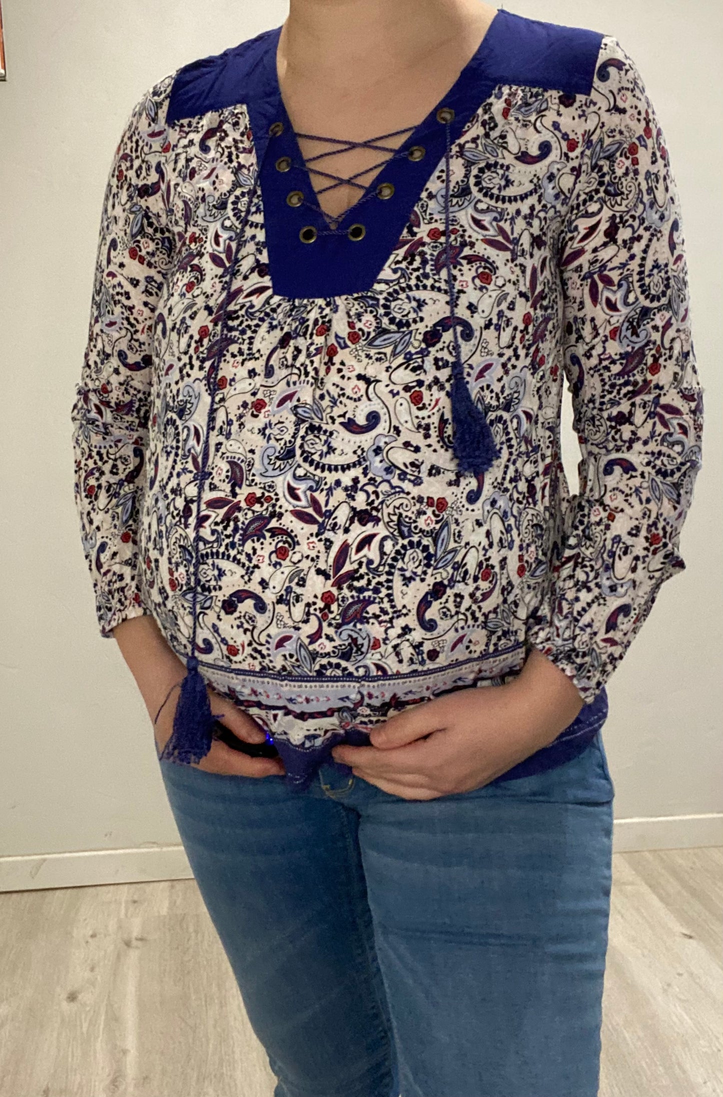 Blouse bleu 38