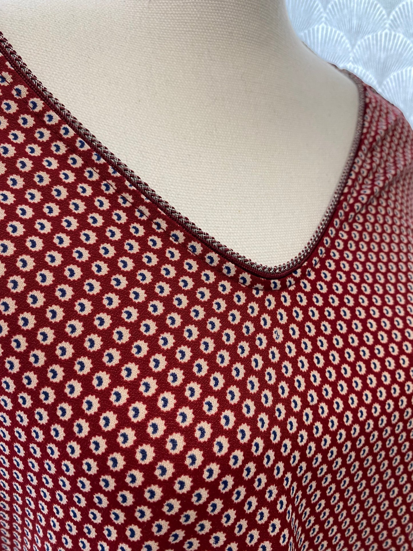 Blouse rouge motif blanc – Cache Cache – 38