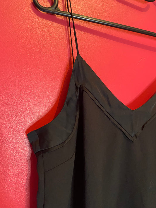Débardeur noir effet satiné – H&M – Taille 38