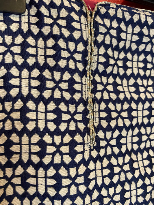 Mini-jupe chic Grain de Malice - Motif géométrique rétro, comme neuve