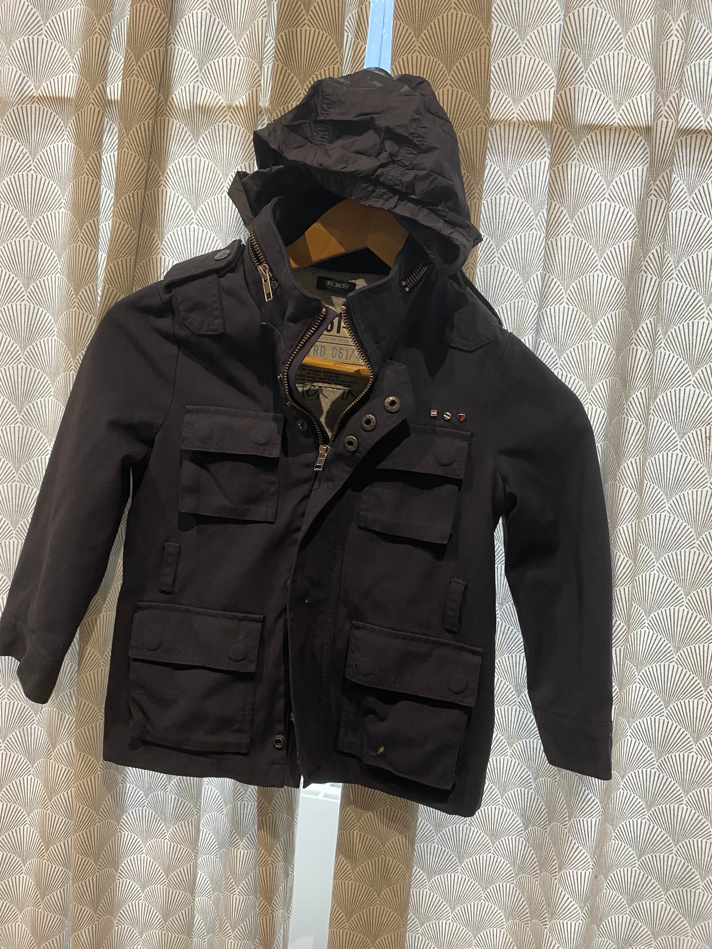 🖤 Veste gris anthracite mi-saison – IKKS – 6 ans