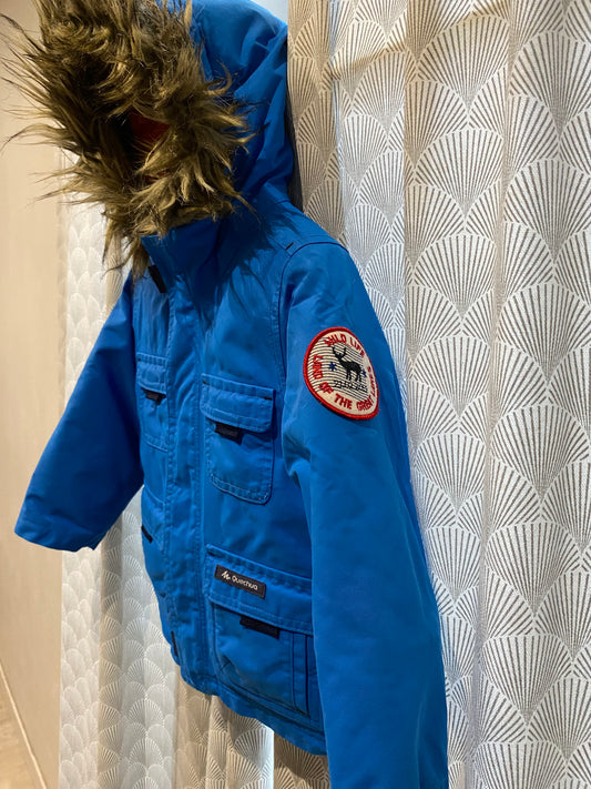 🧥 Parka doudoune bleue – Quechua – 2/3 ans