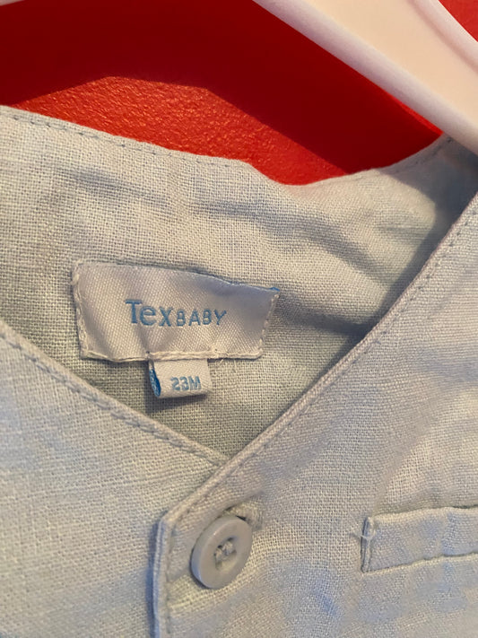 Gilet de Cérémonie Bébé Garçon Tex baby – Bleu Clair – 23 Mois