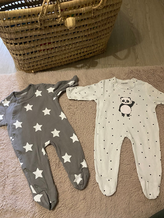 Lot 2 pyjamas légers – Vertbaudet – 1 mois