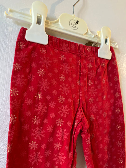 Legging bébé rouge Minnie flocons – 18/24 mois – Disney