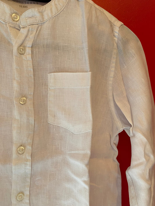 Chemise blanche légère 10 ans – Monoprix – Parfaite état !