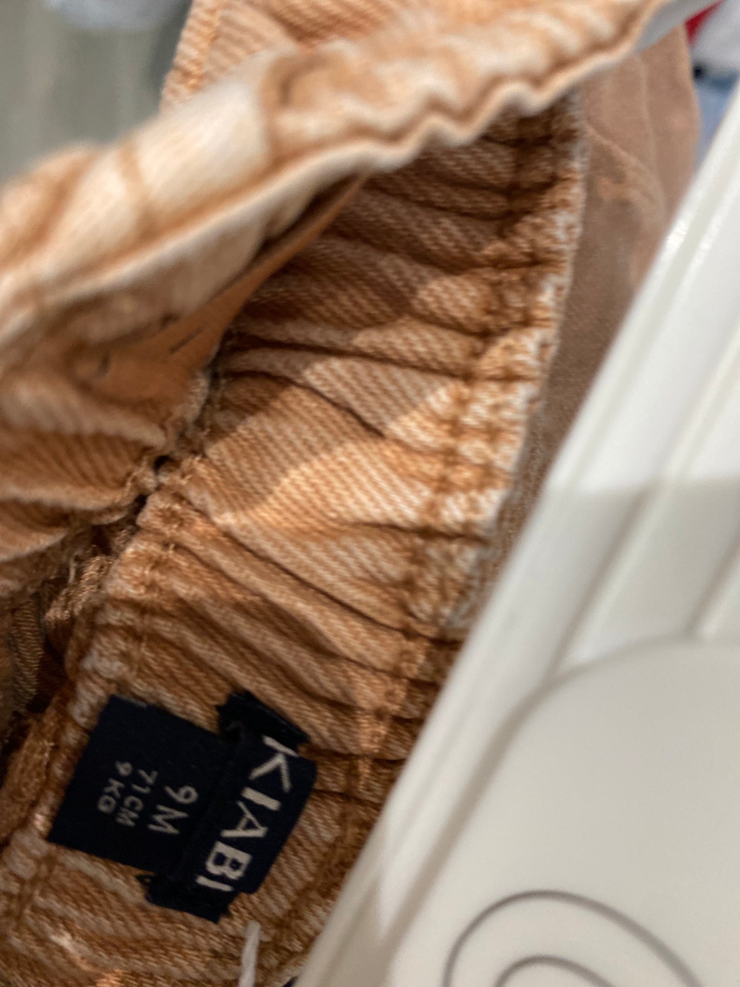 Pantalon paper bag marron – 9 mois – Kiabi