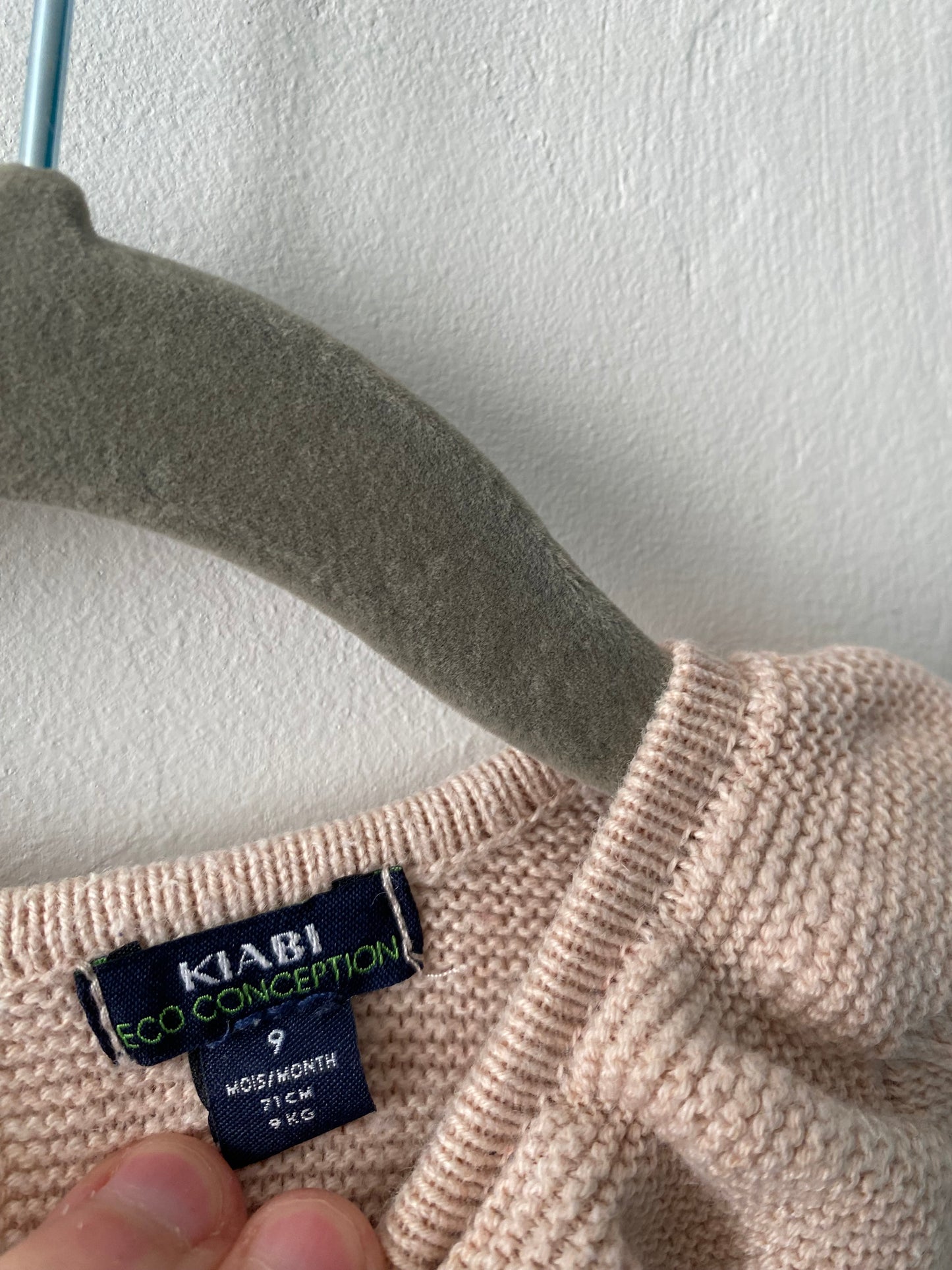 Body pull bébé beige maille – 9 mois – KIABI Eco Conception