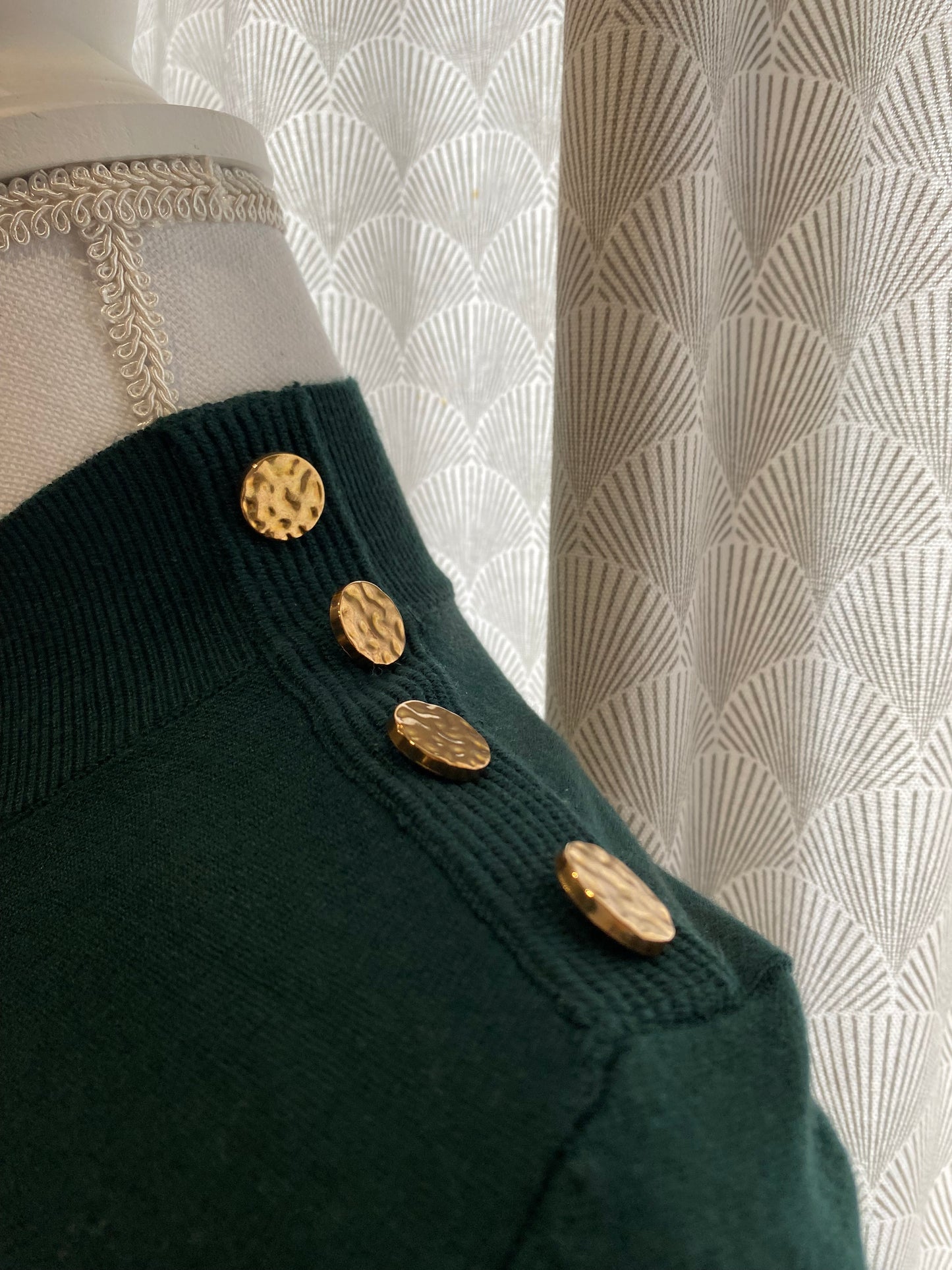 Col roulé vert sapin PROMOD – Taille M 🌲✨