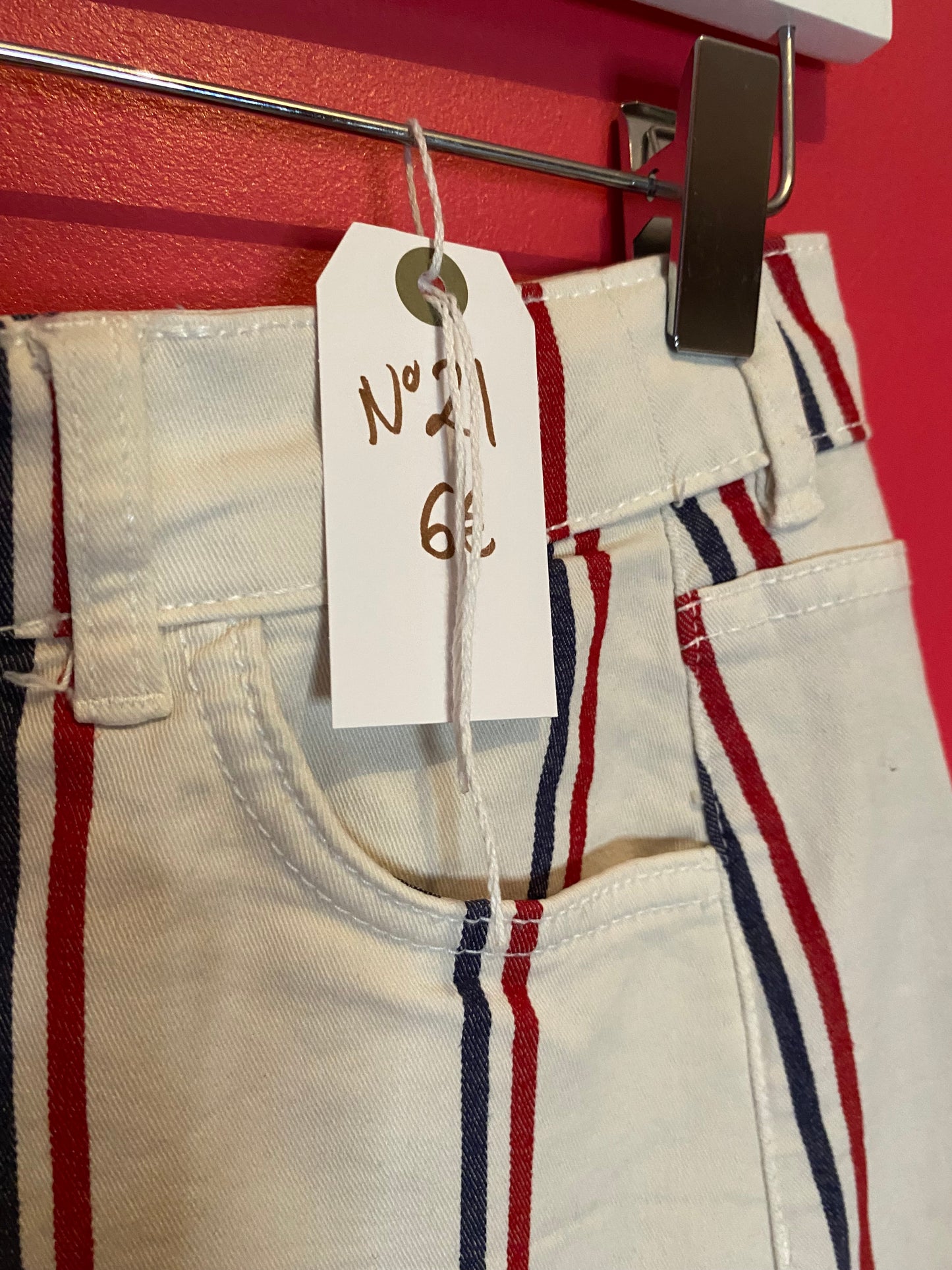 Mini jupe rayée BERSHKA - Taille M