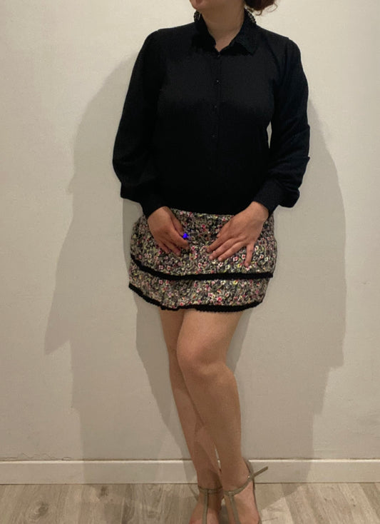 Mini jupe à fleurs 38