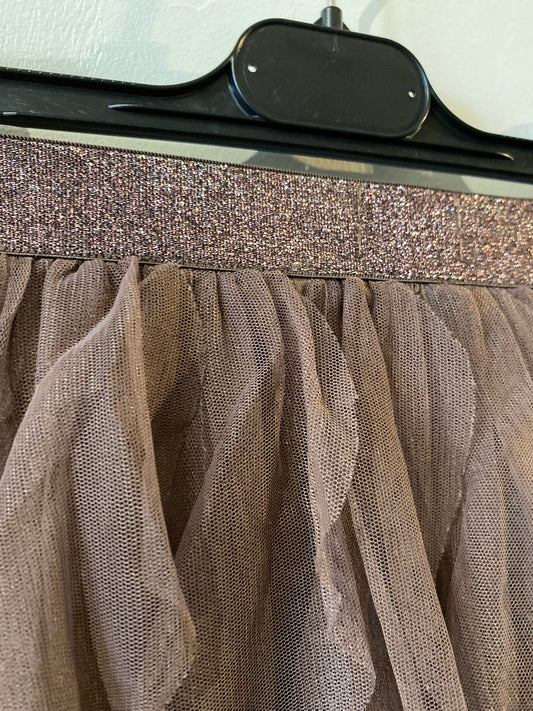 jupe marron à bandeau pailleté – 4 ans – lisa rose