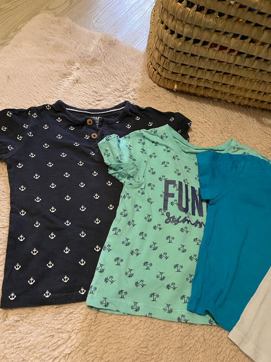 Lot 5 t-shirts bébé 2 ans – Kiabi & Gémo – manches courtes – Très bon état