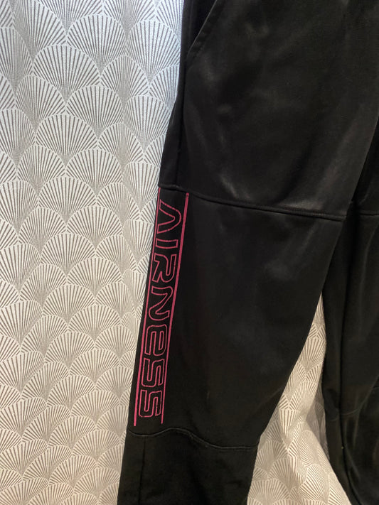 Jogging noir avec logo fuchsia – 12 ans – Airness