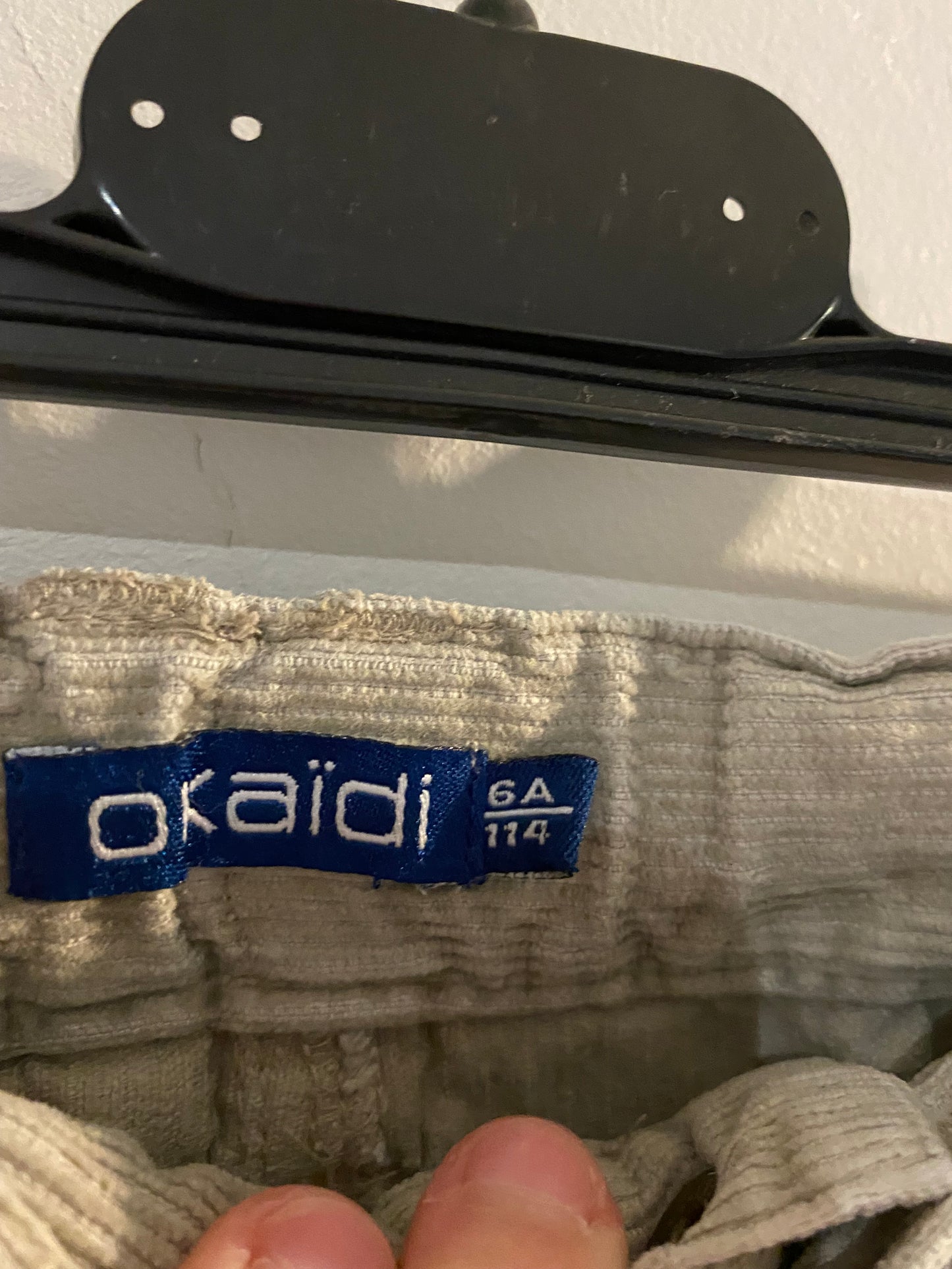 Pantalon large velours gris – 6 ans – Okaïdi